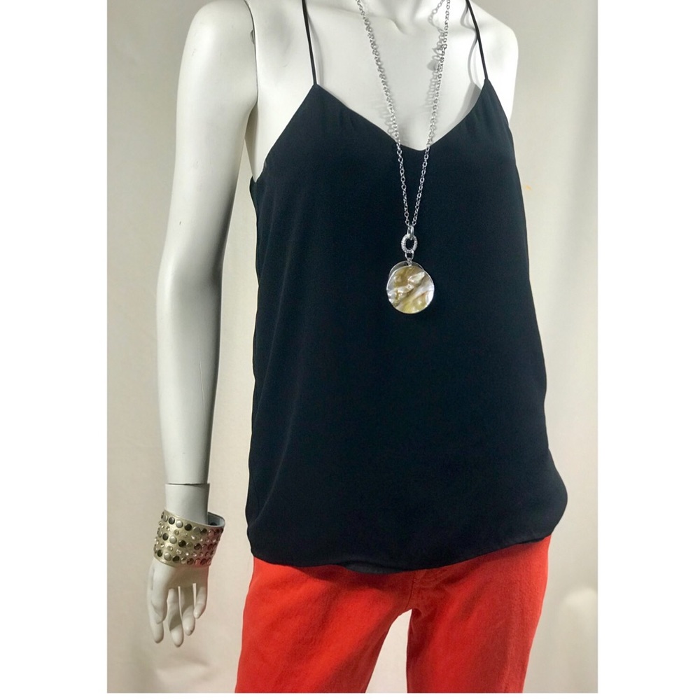 Reversible Black/Gray Spaghetti Stripes Top